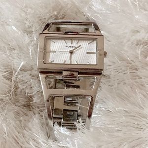 Fossil Women's Stainless Steel Wide Band Watch